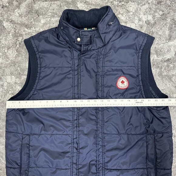 Hudsons Bay Company Olympic Quilted Puffer Embroidered Hooded Vest HBC Canada XL - Picture 7 of 8